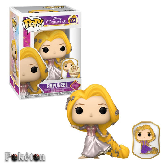 FUNKO POP Disney Princess Celebration #223 Rapunzel with Pin - Vinyl Figur OVP NEU