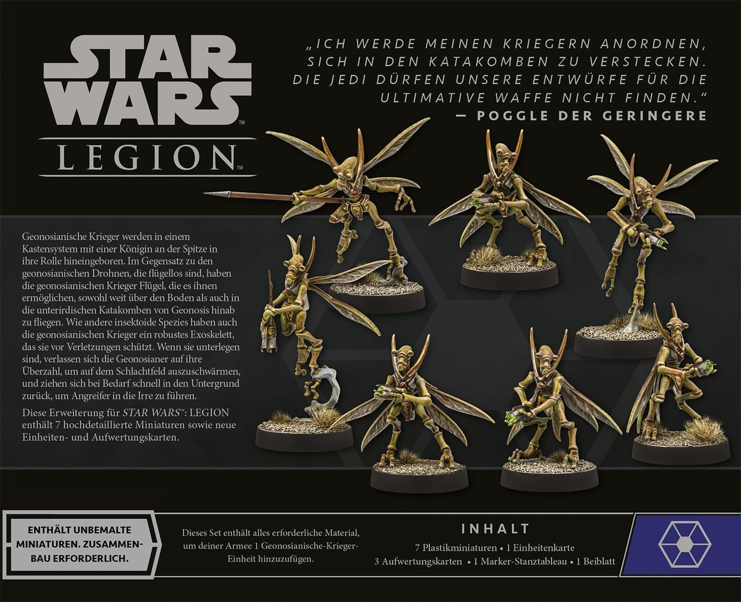 Star Wars Legion - Geonosianische Krieger Einheit Erweiterung Tabletop