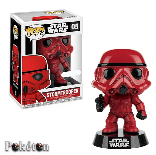 FUNKO POP Star Wars #05 Stormtrooper in Red - Vinyl Figur NEU