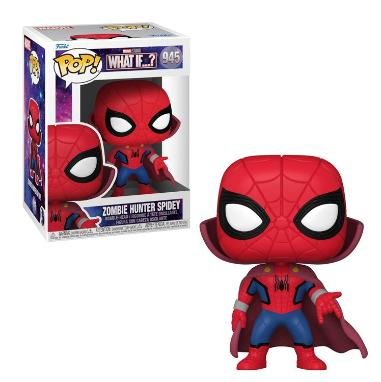 FUNKO POP Marvel What if...? #945 Zombie Hunter Spidey - Vinyl Figur NEU