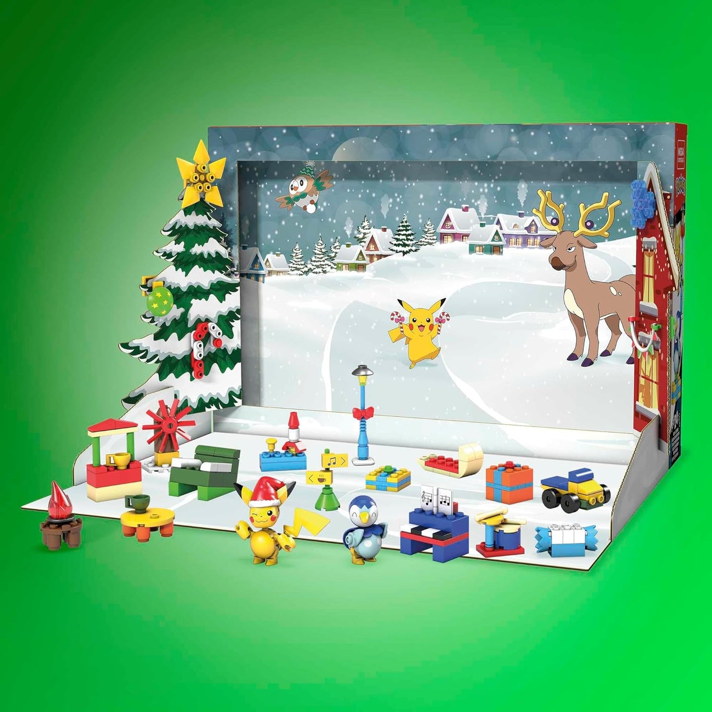 Mega GYG99 Mattel - Pokemon Adventskalender 202 Teile Spielzeug - Pikachu - NEU