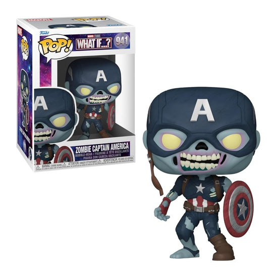 FUNKO POP Marvel What if...? #941 Zombie Captain America - Vinyl Figur NEU