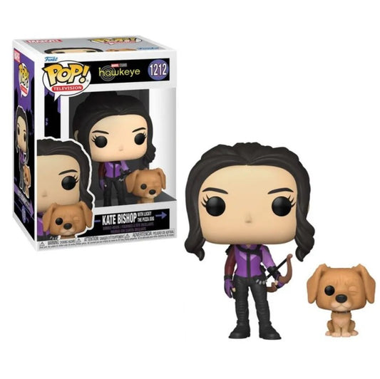 FUNKO POP Marvel Hawkeye #1212 Kate Bishop with Lucky the Pizza Dog - Vinyl Figur NEU