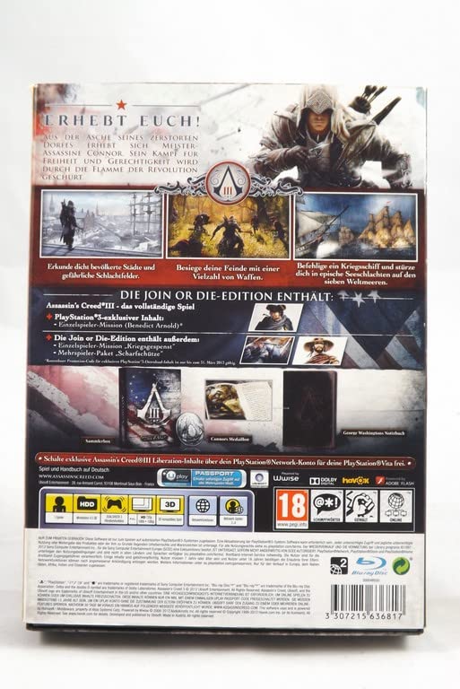 Ps3 Playstation 3 - Assassin's Creed III - Join or Die Edition - gebraucht