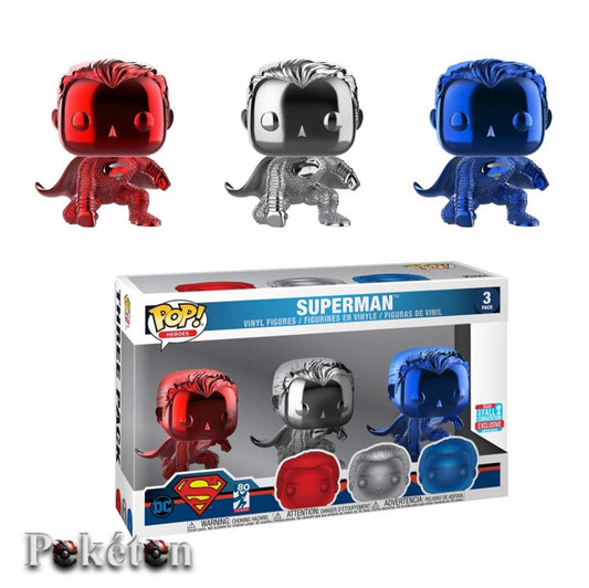 FUNKO POP Heroes 3er Pack Superman DC - Vinyl Figur NEU