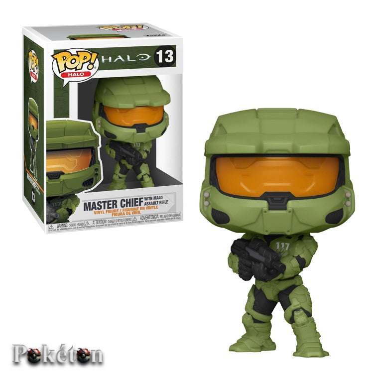 FUNKO POP HALO #13 Master Chief with MA40 Assault Rifle - Vinyl Figur - NEU
