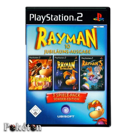 Playstation 2 Ps2 Spiel - Rayman 10jährige Jubiläums Ausgabe (3 Teile) - gebraucht