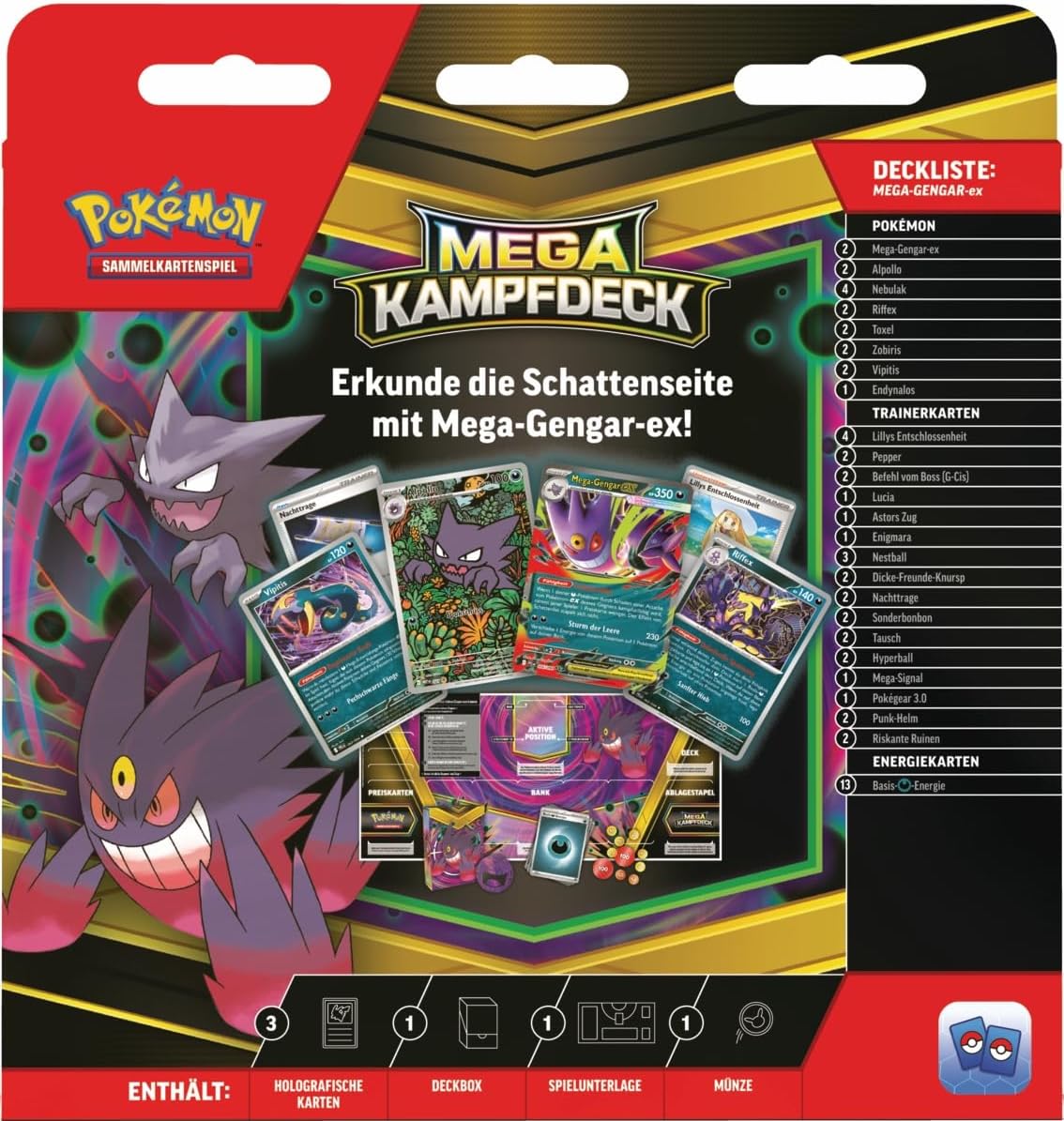 Pokémon-Sammelkartenspiel: Mega-Kampfdeck Mega-Gengar-ex (1 Deck mit 60 Karten)
