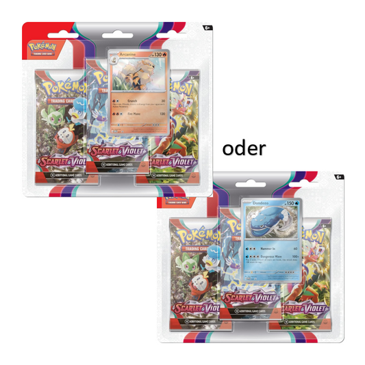 Pokemon TCG: Pokemon Scarlet and Violet 3er-Pack Blister (zufällig)