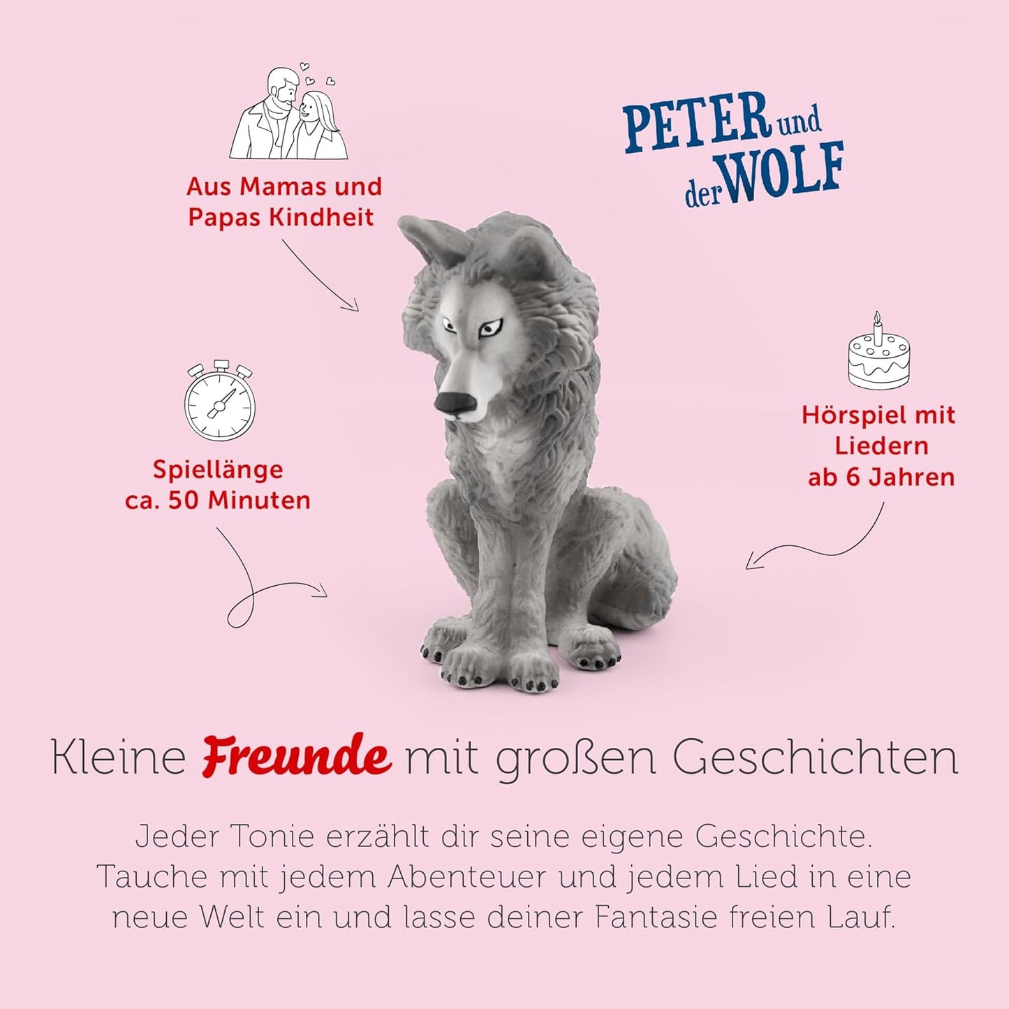 Tonie Figur - Peter und der Wolf - Hörspiel mit Musik deutsch (50 Minuten) - NEU