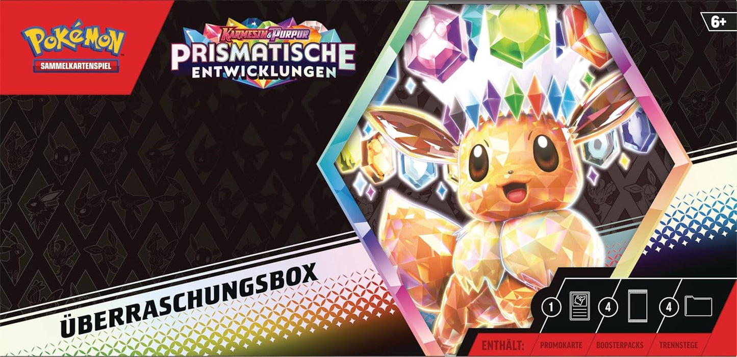 Pokemon TCG prismatische Entwicklungen Überraschungsbox Surprise Box DE deutsch NEU OVP