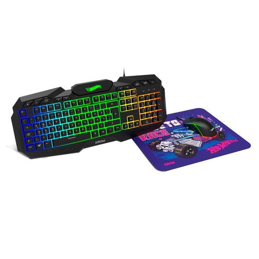 Krom Kit Tastatur inkl Maus und Mauspad - Hot Wheels Kustom Edition 7200dpi - NEU