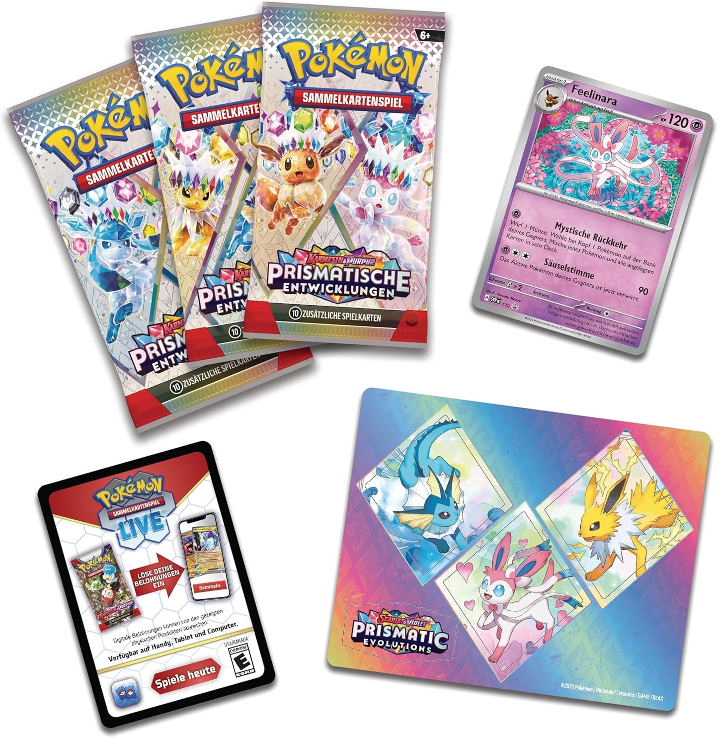 Pokemon prismatische Entwicklungen Tech Sticker Kollektion Feelinara (3er Blister) DE