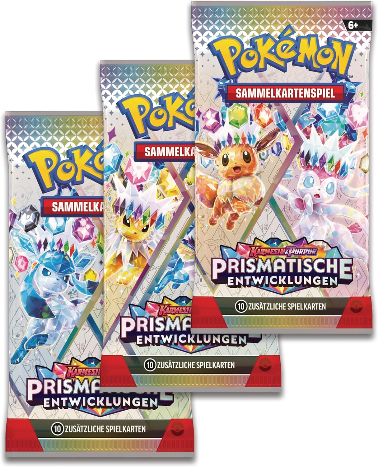 Pokemon prismatische Entwicklungen Tech Sticker Kollektion Folipurba (3er Blister) DE