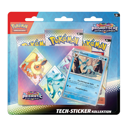 Pokemon prismatische Entwicklungen Tech Sticker Kollektion Glaziola (3er Blister) DE