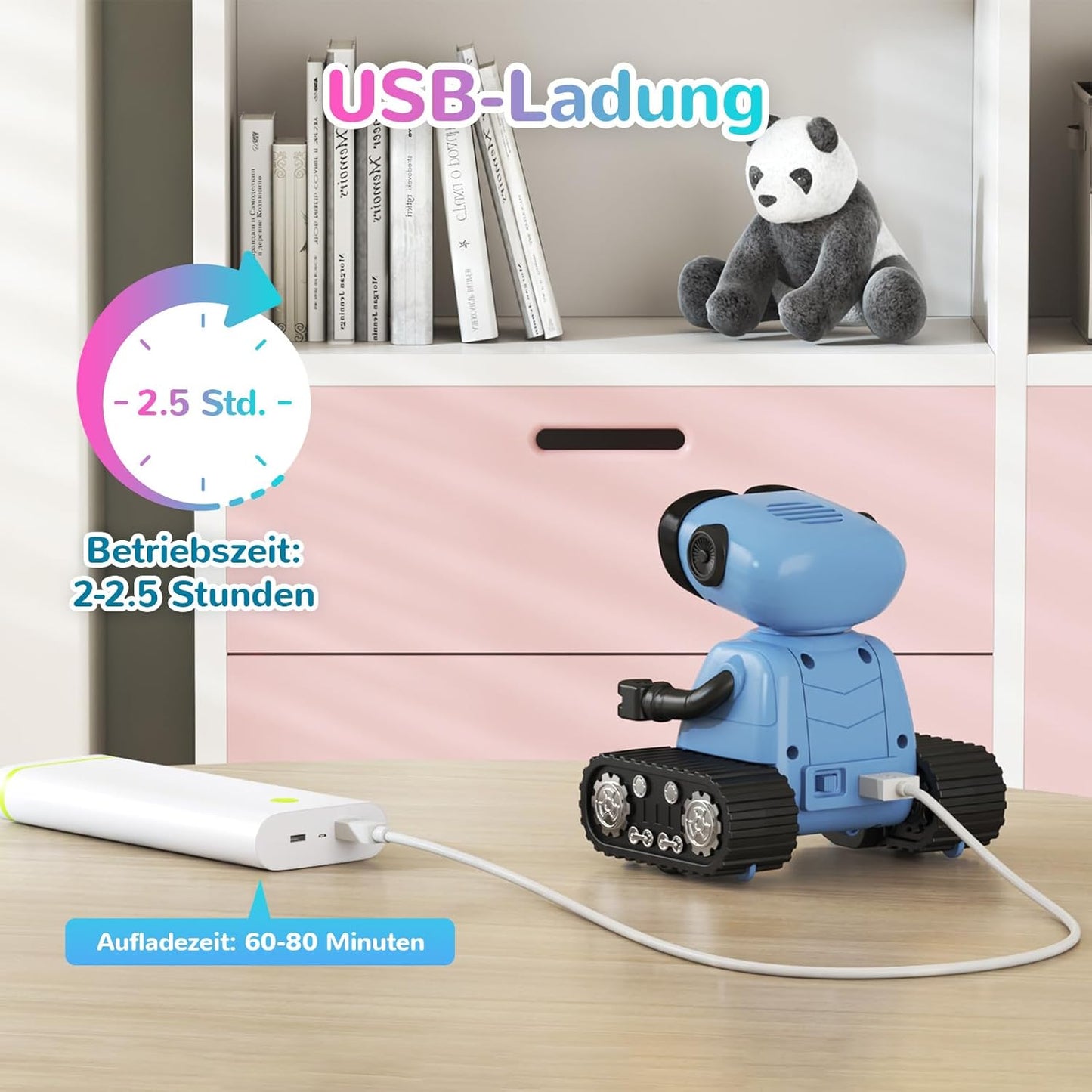 SGILE emotional ferngesteuerter Roboter Spielzeug mit LED & Musik inkl Fernbedienung