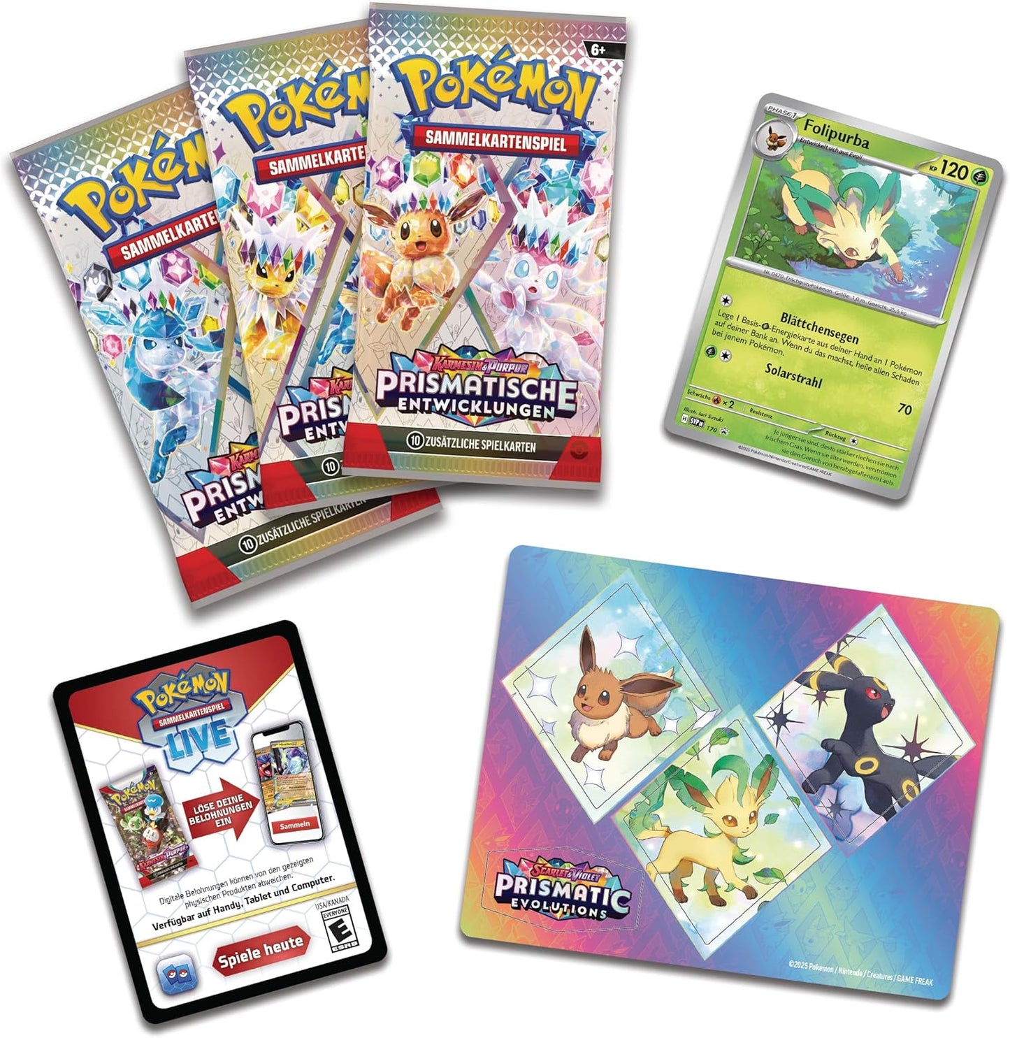 Pokemon prismatische Entwicklungen Tech Sticker Kollektion Folipurba (3er Blister) DE