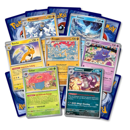 20 verschiedene Pokemon Karten (deutsch) (1 legendär Holo o. reverse Holo ) ASIN B0DPGJ2K95