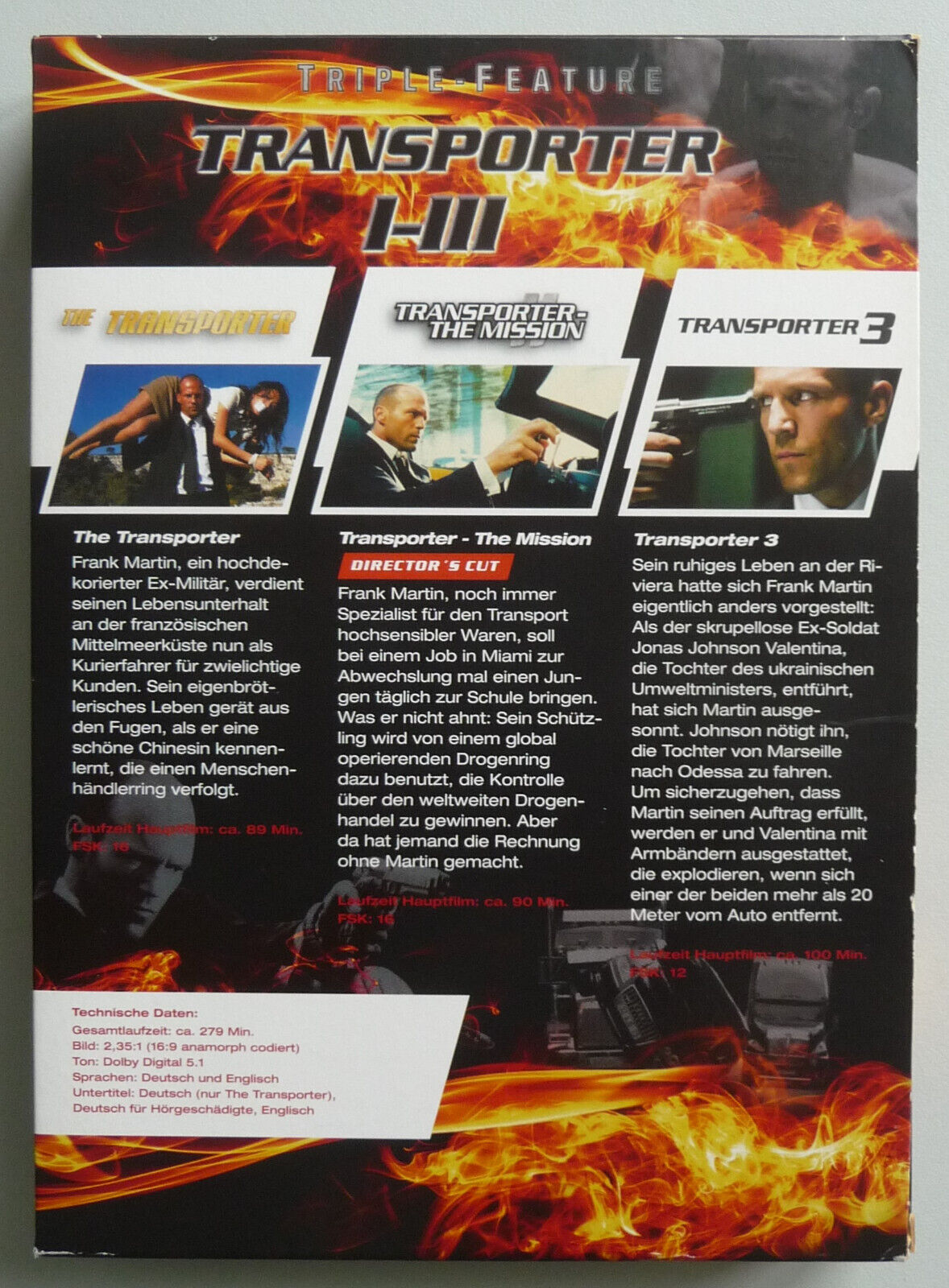 Transporter I-III: Triple Feature Teil 1-3 (3 DVDs)