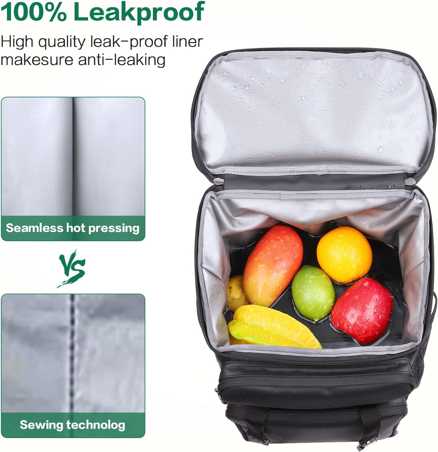 45L Kühltasche Warmhaltetasche Picknickrucksack Lunchtasche Thermotasche Isolierrucksack