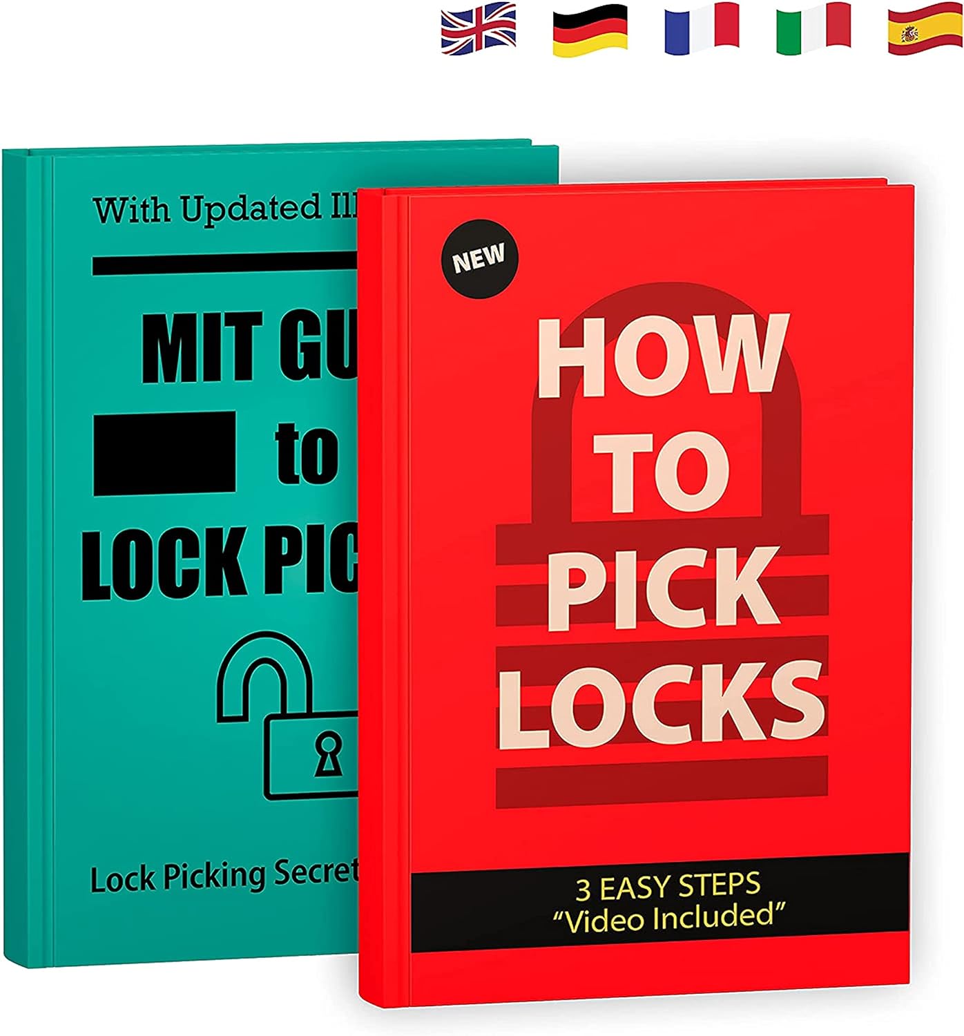 30-teiliges Lockpicking Set mit 3 Transparenten Übungsschlössern + Dietrich-Set