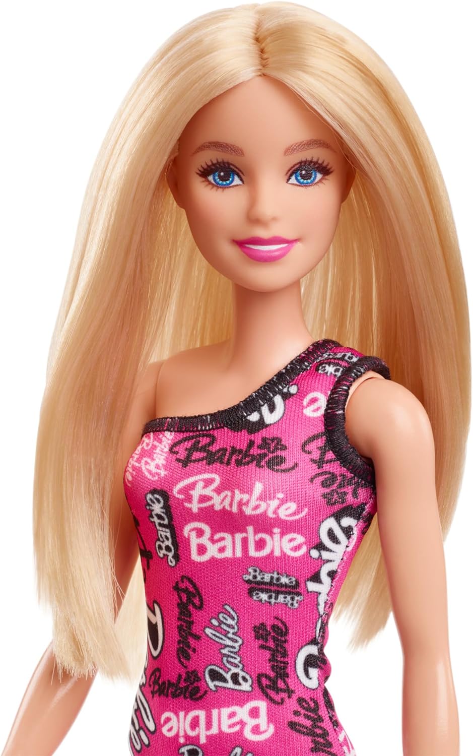 Barbie HRH07 - Barbie-Modepuppe in einem One-Shoulder-Kleid und Schuhen - Mattel