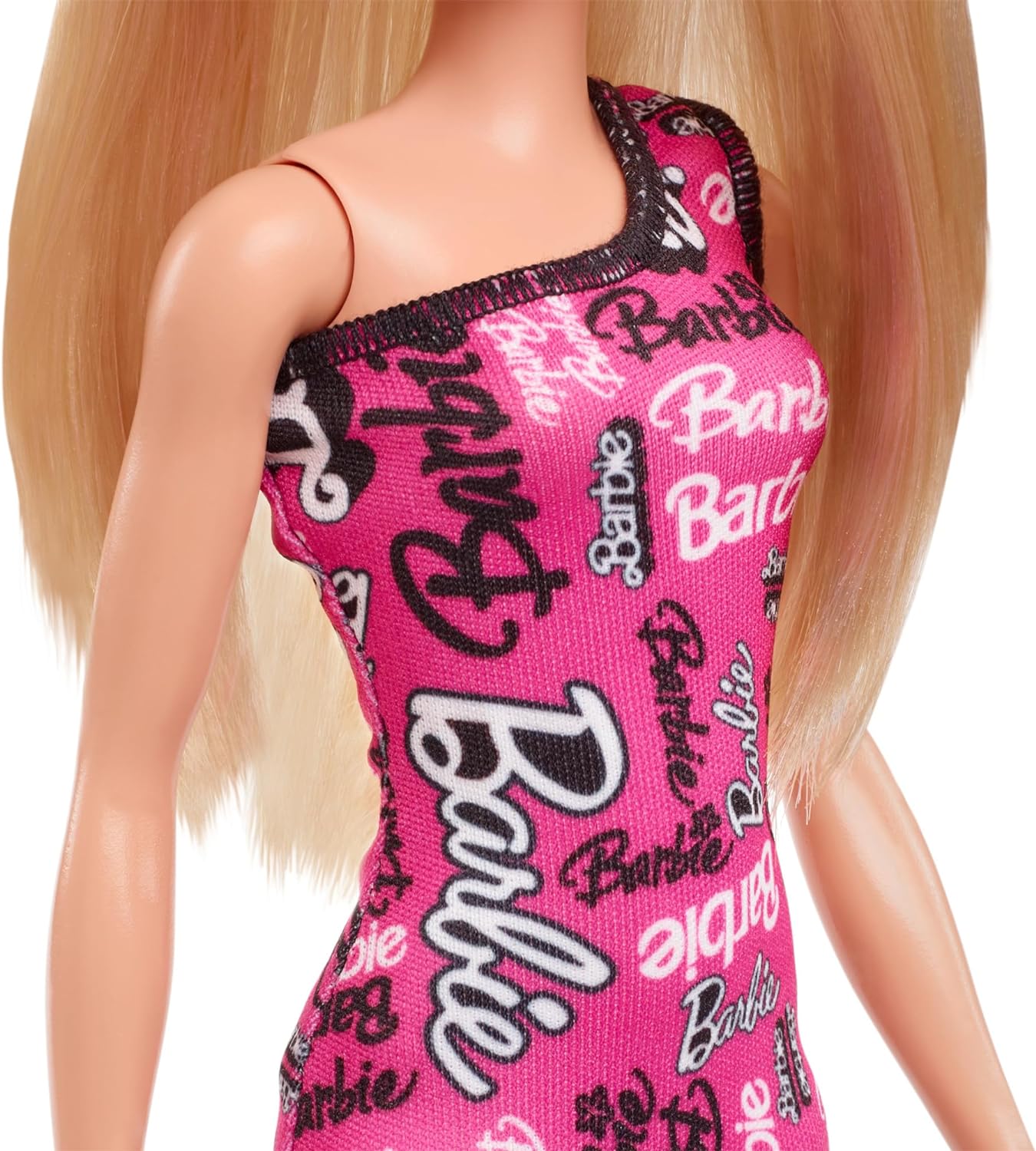 Barbie HRH07 - Barbie-Modepuppe in einem One-Shoulder-Kleid und Schuhen - Mattel