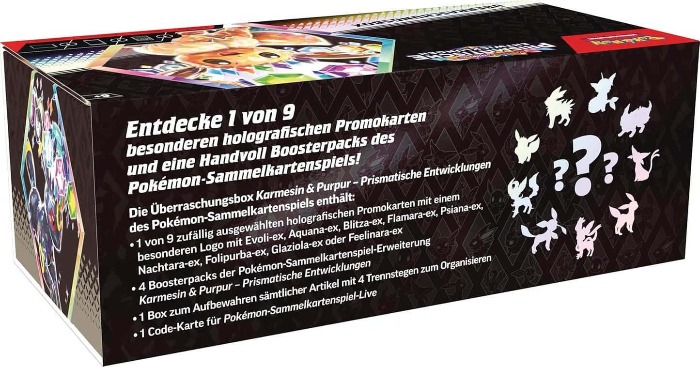 Pokemon TCG prismatische Entwicklungen Überraschungsbox Surprise Box DE deutsch NEU OVP