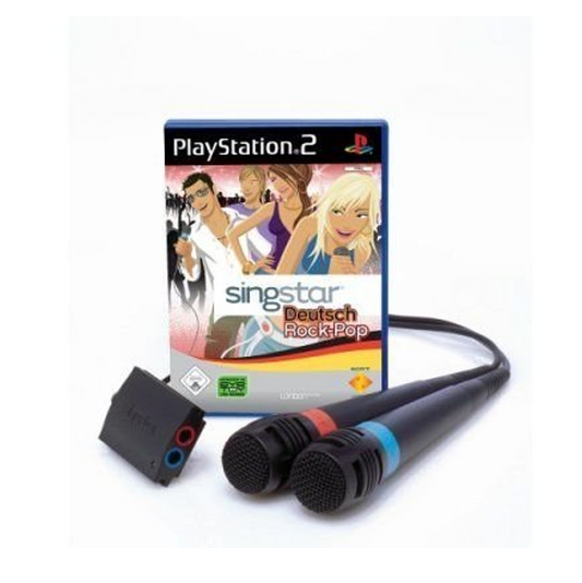 Playstation 2 Ps2 - Singstar Deutsch Rock-Pop inkl 2 Mikrofone - gebraucht