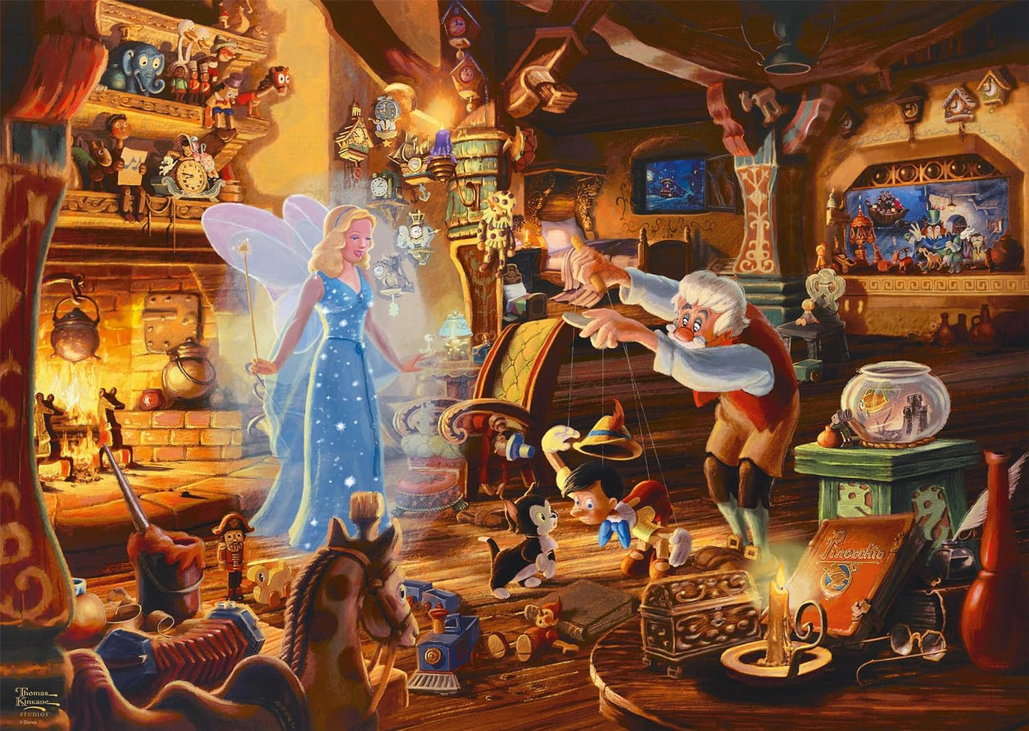 Schmidt Puzzle Disney Geppettos Pinocchio 57526 Thomas Kinkade Studios - 1000 Teile - NEU