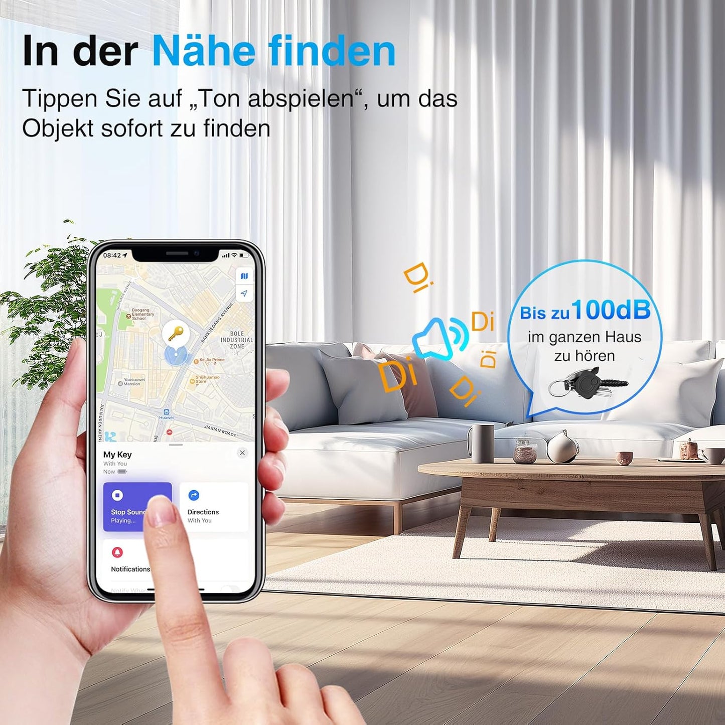 Smart Tag - Air Tracker Tag 2er Pack (Apple iOS 14.5+) wasserdicht Bluetooth-Schlüsselfinder