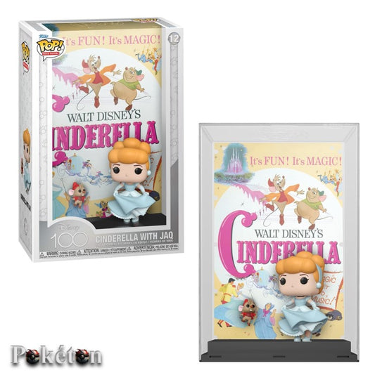 FUNKO POP Movie Poster Disney #12 Cinderella with Jaq 28 x 44 cm - Vinyl Figur NEU