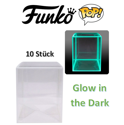 FUNKO POP Protector Box Schutzhüllen - 10 Stück - Glow in the Dark Edition - leuchten