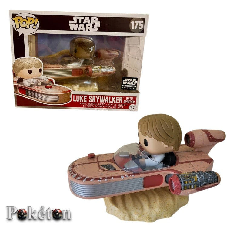 FUNKO POP Star Wars Super Pop (15cm) #175 Luke Skywalker with Speeder Vinyl Figur NEU