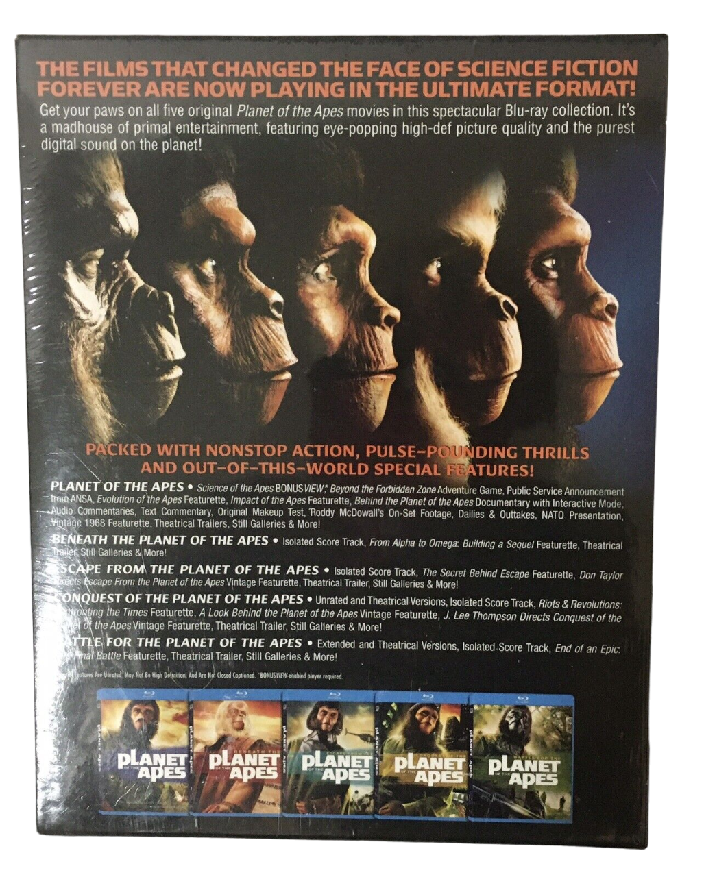 Planet of the Apes - 5-Film Collection - Blu Ray - NEU sealed OVP