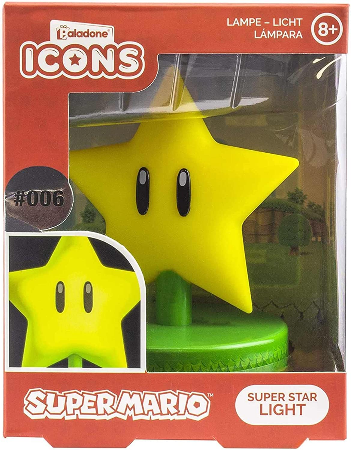 Super Mario Stern Star Icons Light Lampe Licht Nachtlicht