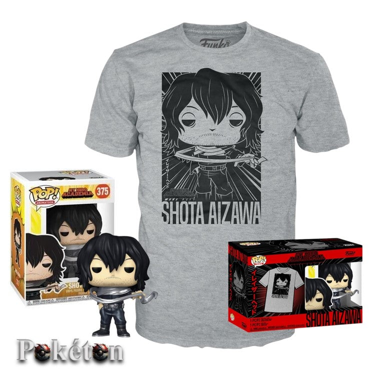 FUNKO POP MY Hero Academia #375 Shota Aizawa + T-Shirt (M) - Vinyl Figur NEU