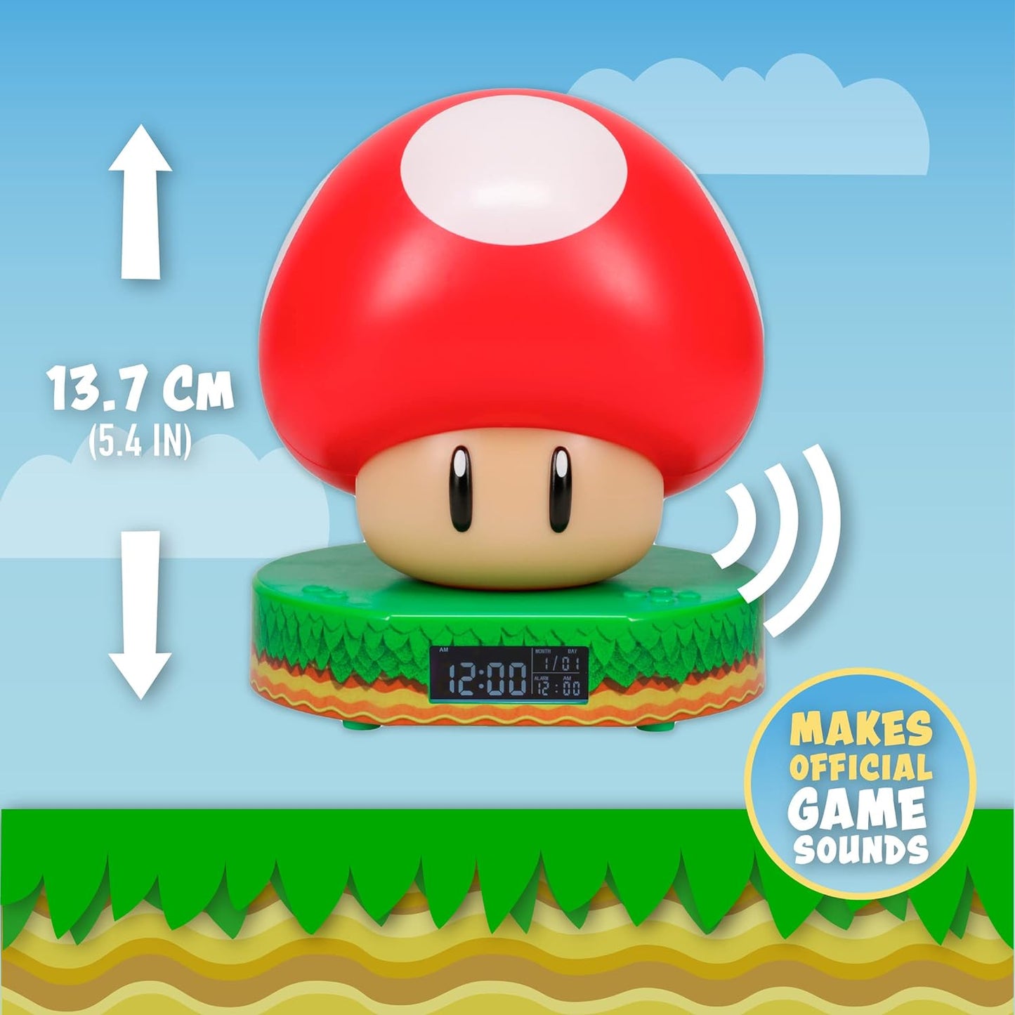 Wecker Alarm Clock Super Mario Pilz Mushroom