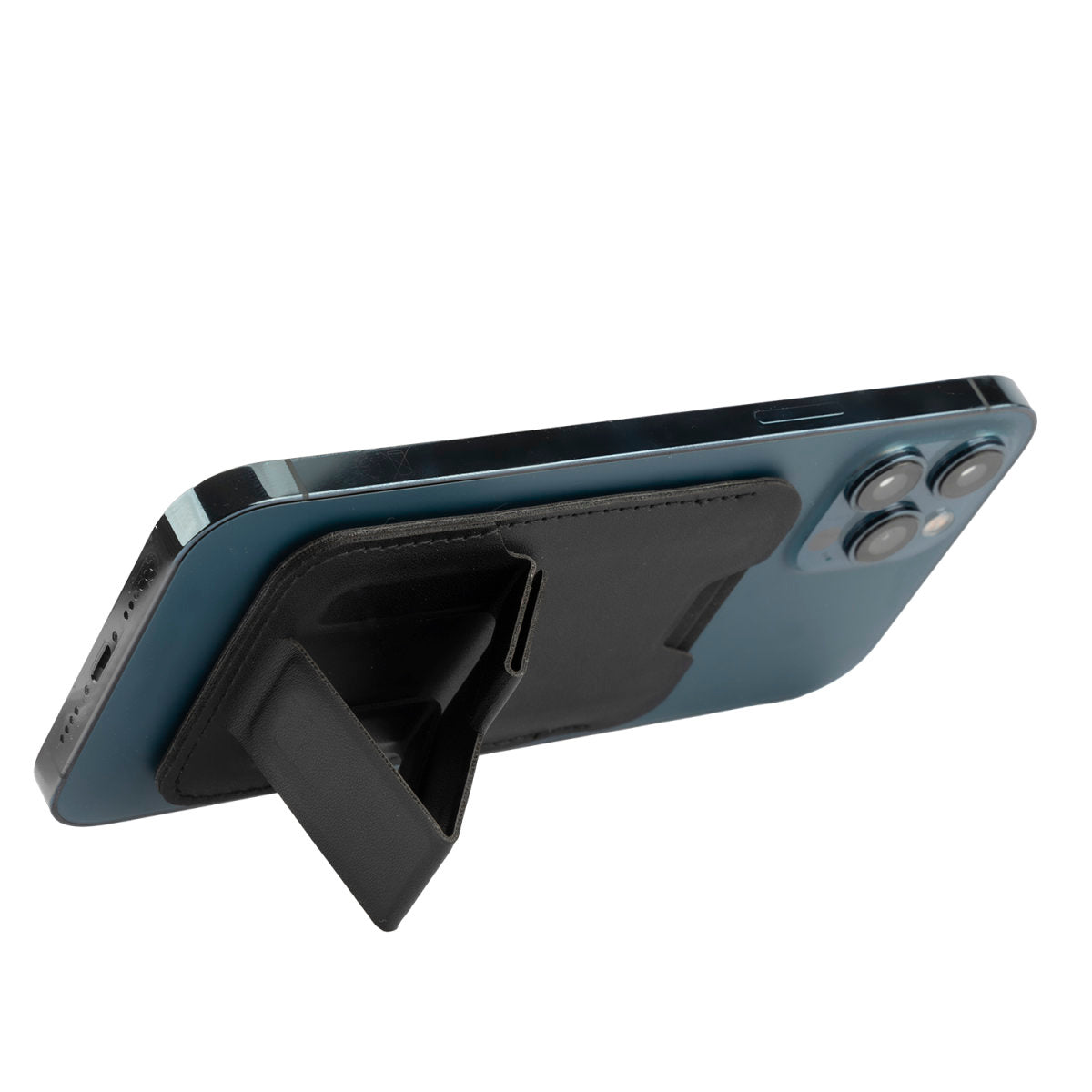 Kickstand Wallet braun Karten-Etui Handy Smartphone Halterung for Apple Ihpone Samsung & more