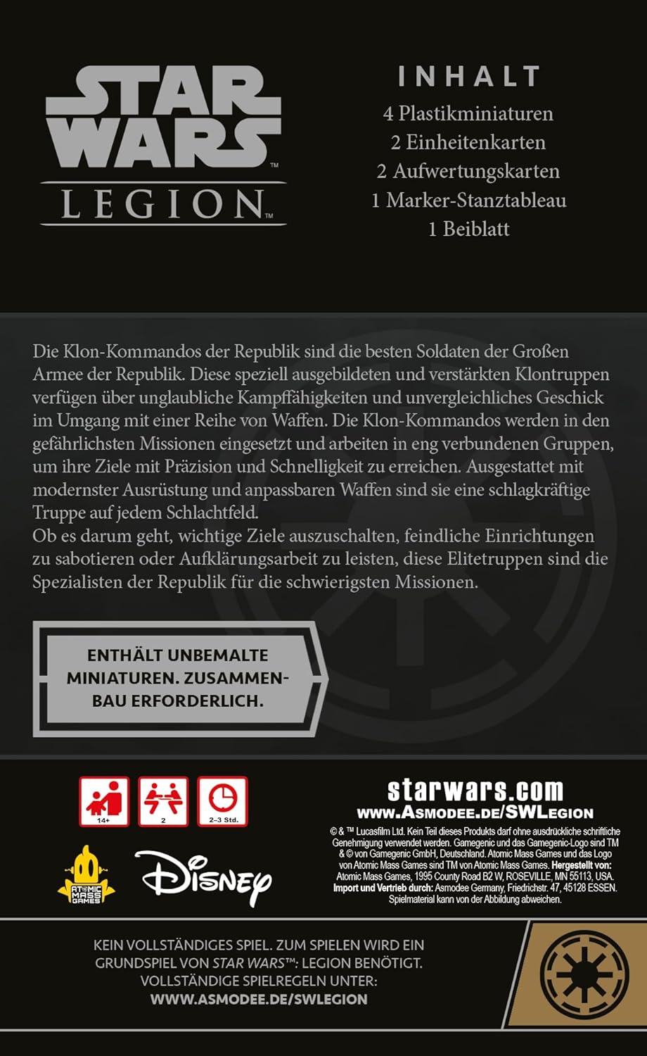 Star Wars Legion Klon-Kommandos der Republik Einheit Erweiterung Tabletop Asmodee