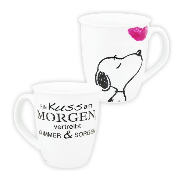 The Peanuts Snoopy Tasse - Ein Kuss am Morgen... - Kaffee Tee - Neuware