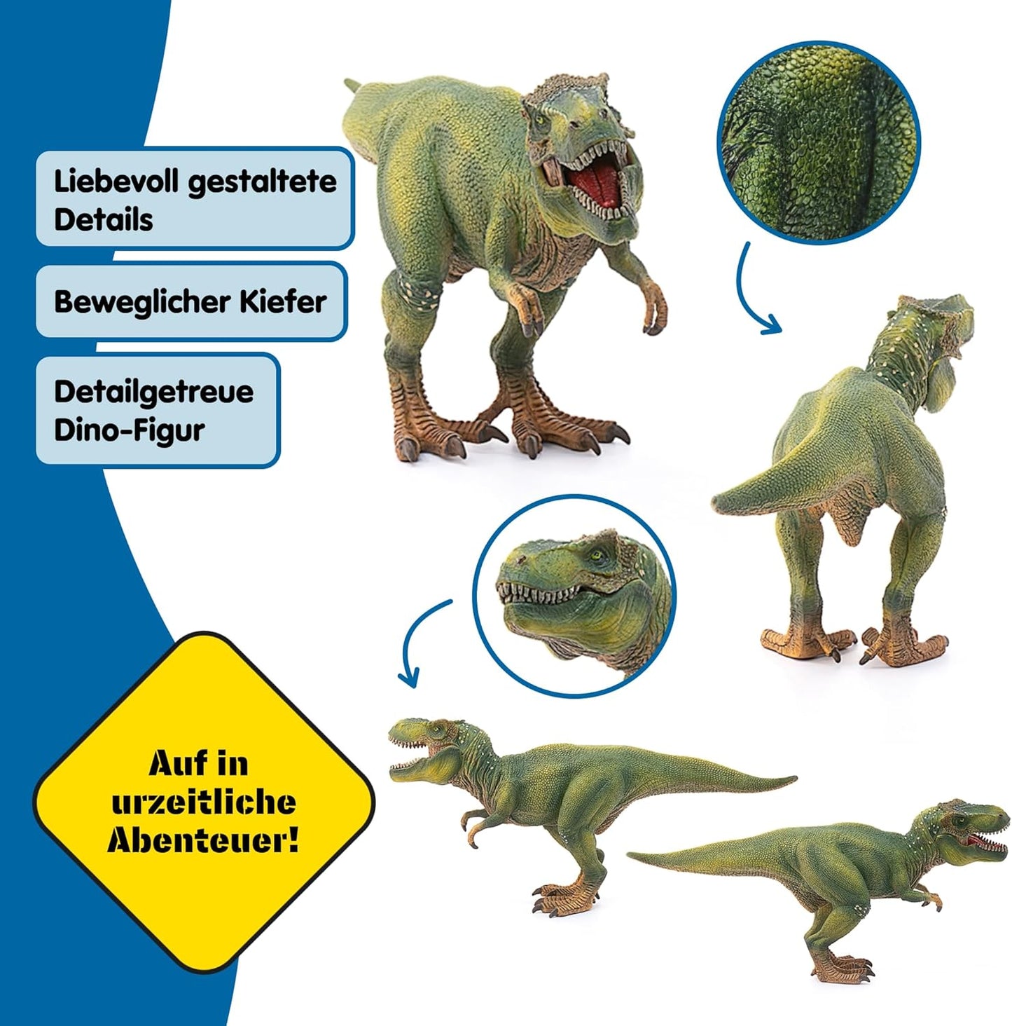 SCHLEICH Dinosaurs Tyrannosaurus Rex 14525 detailgetreuer Dino mit beweglichem Kiefer