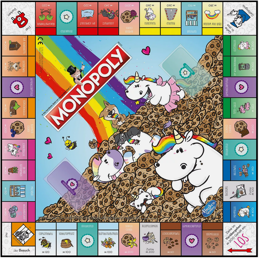 Hasbro Monopoly Pummeleinhorn Pummel Einhorn Brettspiel Gesellschaftsspiel - NEU