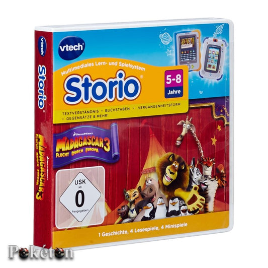 Vtech Storio - Madagascar 3 - Flucht durch Europa - Turtle Power - gebraucht