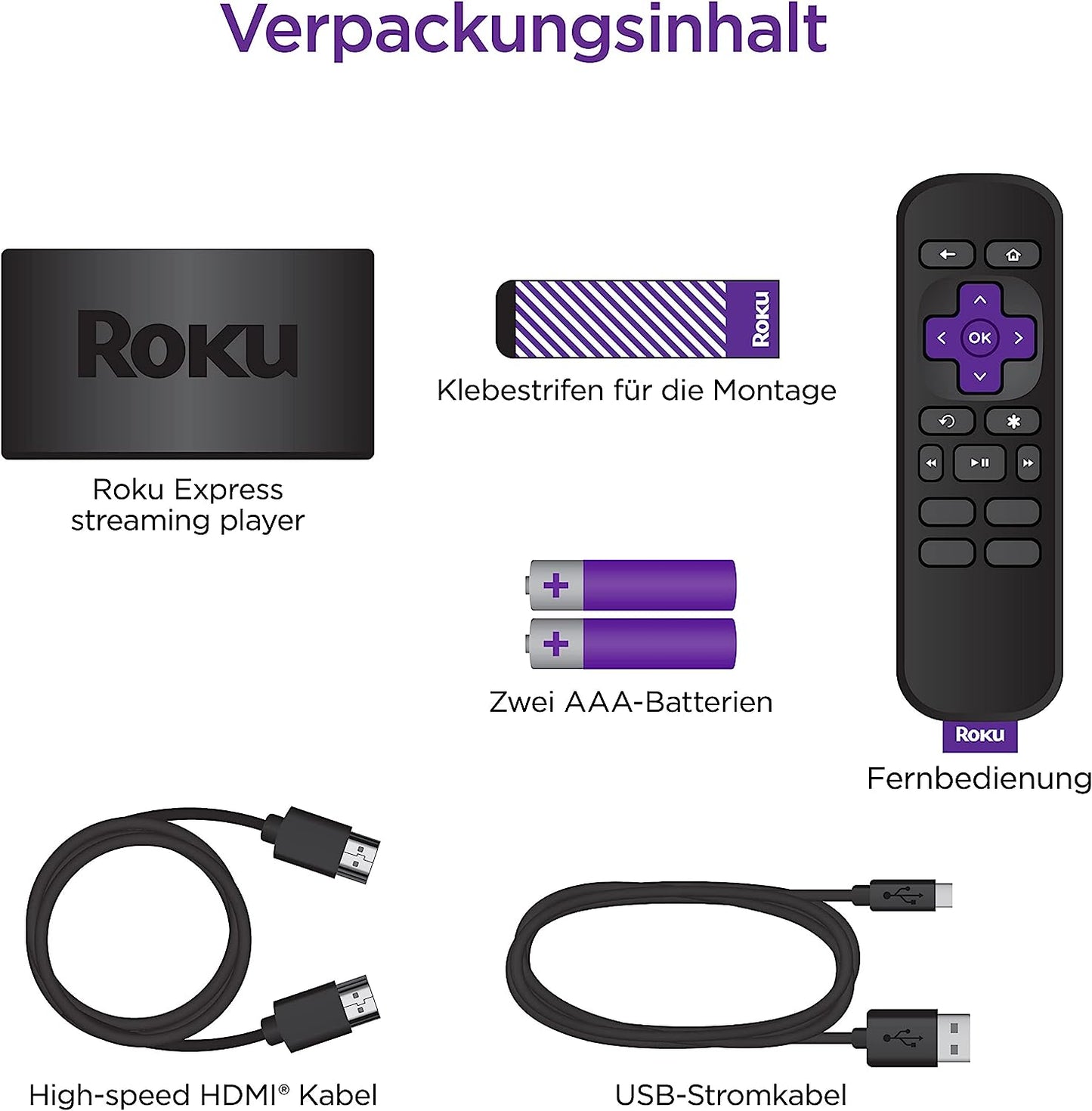 Roku Express | HD-Streaming Media Player | Funktioniert nur in Deutschland