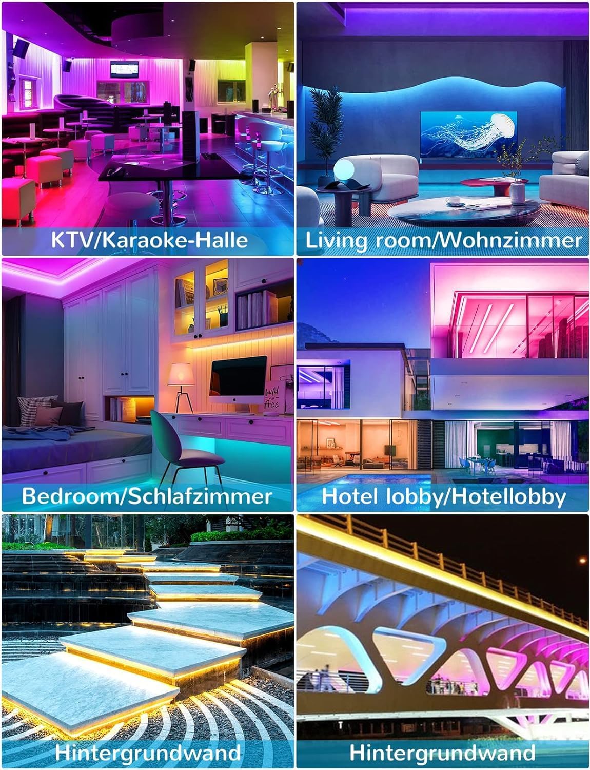 Lamomo Led Strip 10m Led Streifen - Led Streifen Lichterschlauch, Wasserdicht IP65