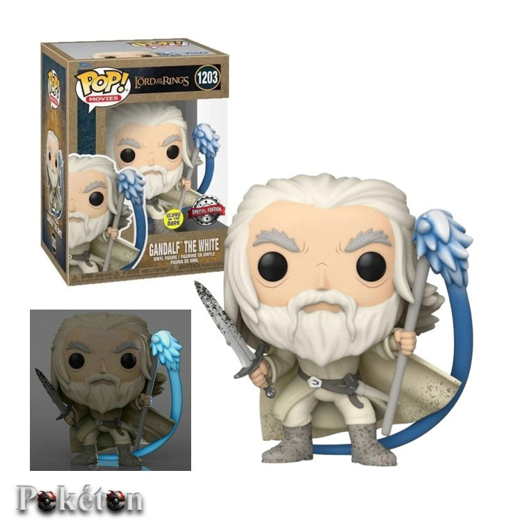 FUNKO POP Herr der Ringe #1203 Gandalf The White (Glows in the Dark) - NEU in OVP