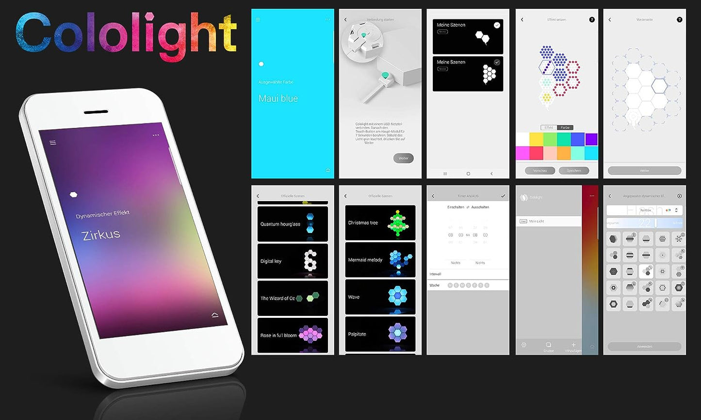 Cololight Pro Starter Set (3pcs) - App Android Apple Alexa Google Home LED Gaming Beleuchtung