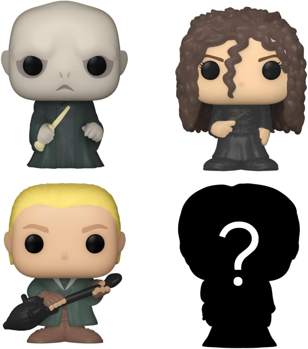 Funko Bitty POP! Harry Potter - Voldemort, Draco Malfoy, Bellatrix Lestrange + Überraschungs-Figur
