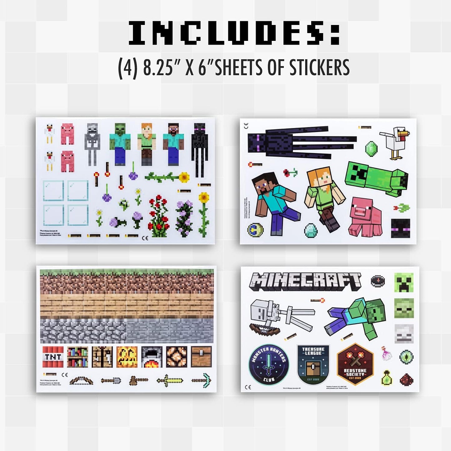Minecraft Tech Stickers Gadget Set